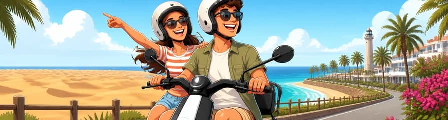 Descubre Maspalomas en un e-Scooter biplaza: alquiler de 1 a 4 horas