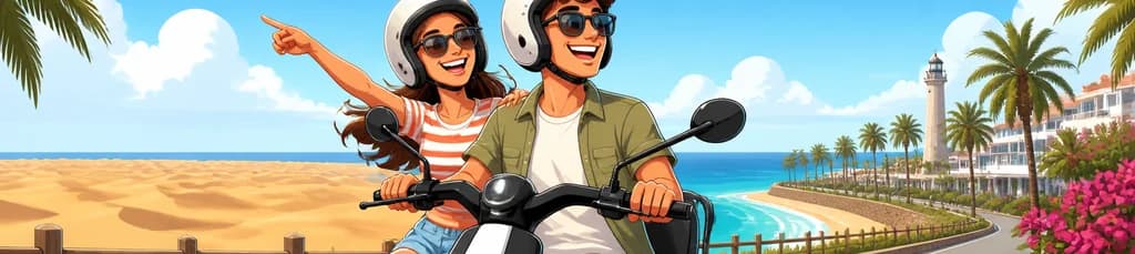 Descubre Maspalomas en un e-Scooter biplaza: alquiler de 1 a 4 horas