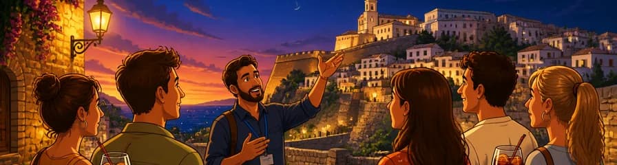 Descubre Dalt Vila Ibiza: Tour Nocturno Guiado con Copa de Sangría Incluida