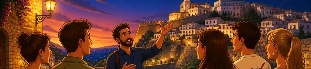 Descubre Dalt Vila Ibiza: Tour Nocturno Guiado con Copa de Sangría Incluida