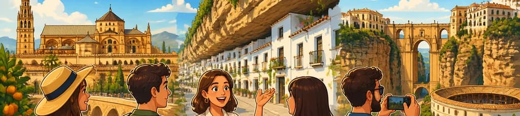 Excursión de un día a Córdoba, un Pueblo Blanco y Ronda, saliendo desde Sevilla
