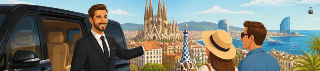 Servicio de chófer privado en Barcelona con conductor angloparlante en coche o furgoneta