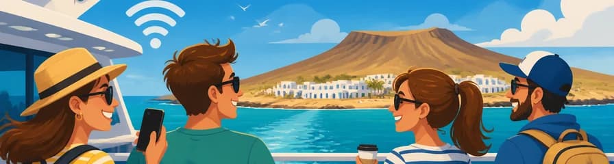 Viaje en ferry con servicio de ida y vuelta a La Graciosa, incluyendo conexión wifi gratuita