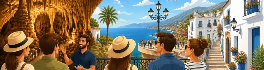 Excursión privada desde Málaga para explorar las cuevas de Nerja, Frigiliana y Nerja