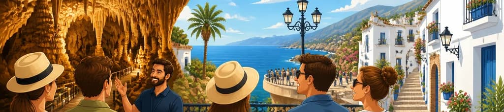 Excursión privada desde Málaga para explorar las cuevas de Nerja, Frigiliana y Nerja