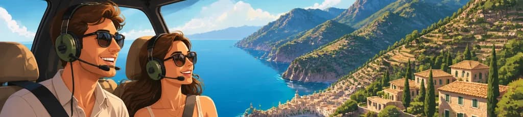 Excursión privada en helicóptero por la Costa Norte de Palma de Mallorca