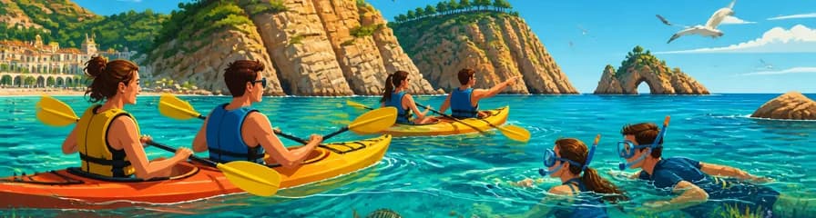 Aventura en kayak y snorkel por la Costa Brava, partiendo de Sant Feliu de Guíxols