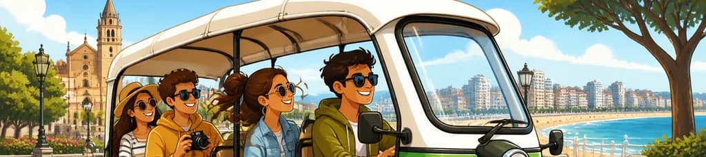 Recorrido panorámico en TukTuk: la experiencia completa de Gijón