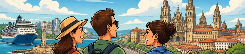 Travesía por la costa de La Coruña con destino a Santiago de Compostela