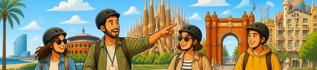Aventura guiada en patinete eléctrico por Barcelona