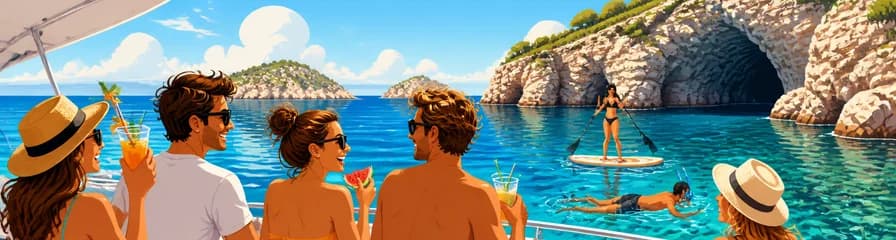 Descubre las cuevas y calas de Ibiza en un tour en barco con paddle surf y snorkel
