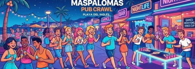Recorrido de bares por Maspalomas: Cuatro locales, chupitos de cortesía y juegos de fiesta