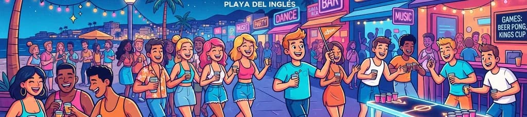 Recorrido de bares por Maspalomas: Cuatro locales, chupitos de cortesía y juegos de fiesta