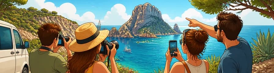 Recorrido fotográfico de medio día por Ibiza con transporte a sus puntos más emblemáticos
