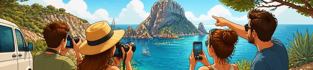 Recorrido fotográfico de medio día por Ibiza con transporte a sus puntos más emblemáticos