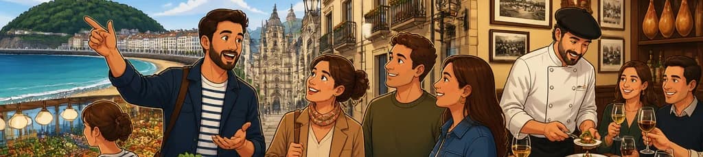 Recorrido Histórico y Comida Privada en un Club Gastronómico de San Sebastián