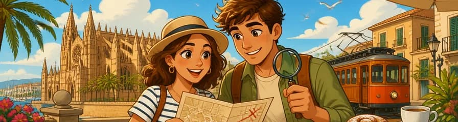 Un recorrido a pie autoguiado y búsqueda del tesoro por Palma de Mallorca