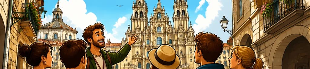 Recorrido a pie por la ciudad de Santiago de Compostela