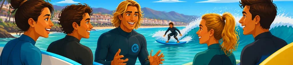 Aventura de surf en Playa de las Américas: Clases privadas o en grupos reducidos