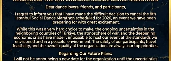 POSTPONED 8th Istanbul Social Dance Marathon  TURKIYE