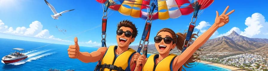 Vive la emoción de una aventura aérea en parasailing por la costa de Tenerife