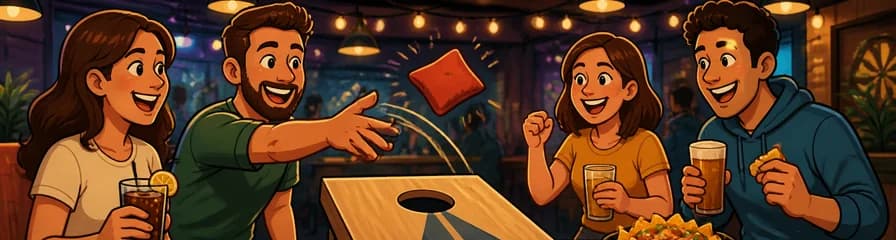 Desafío de Cornhole con bebida y aperitivo por 9 €