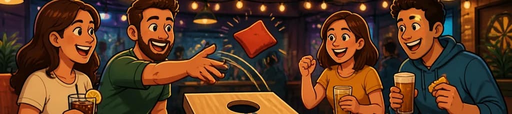 Desafío de Cornhole con bebida y aperitivo por 9 €