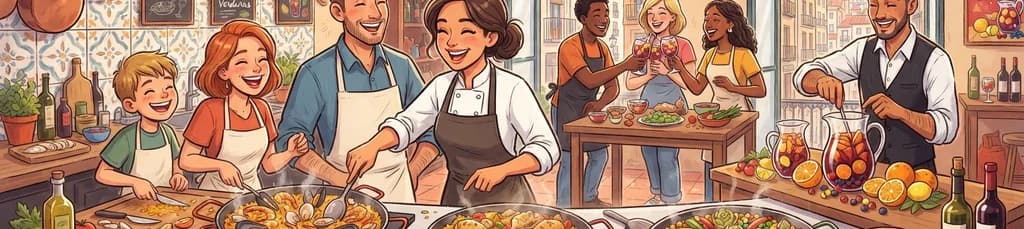 Taller culinario privado: Paella y Sangría con armonía de vinos