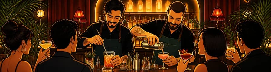 Noche de cócteles internacionales: Barro Negro y Riddle Bar en Punch Room