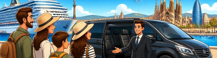 Servicio de traslado en minivan desde el muelle de Barcelona
