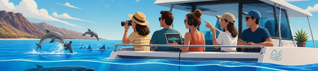 Observación de cetáceos en Lanzarote a bordo de un catamarán silencioso equipado con hidrófono
