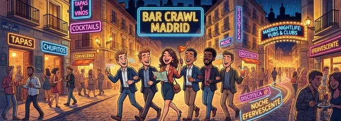 Recorrido de bares por Madrid: Bares, chupitos de bienvenida y entrada a discotecas