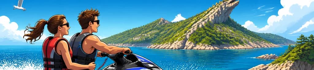 Aventura en moto de agua: Explorando la Isla Dragonera