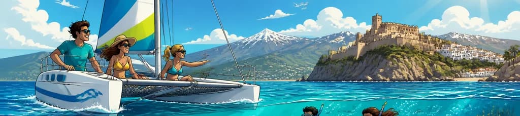 Experiencia de catamarán y esnórquel en Playa Granada