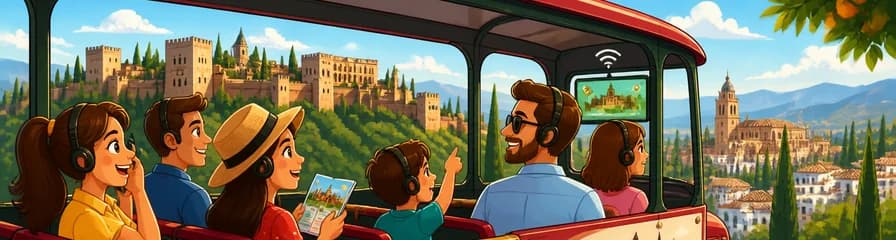 Ticket para el tren turístico Hop On Hop Off de Granada con audioguía