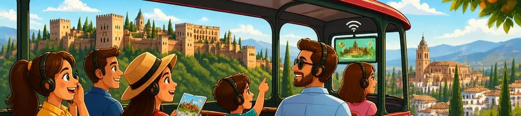 Ticket para el tren turístico Hop On Hop Off de Granada con audioguía