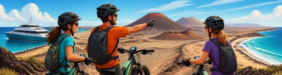 Recorrido avanzado en Fat Bike eléctrica de 5 horas por Fuerteventura con salida desde Lanzarote