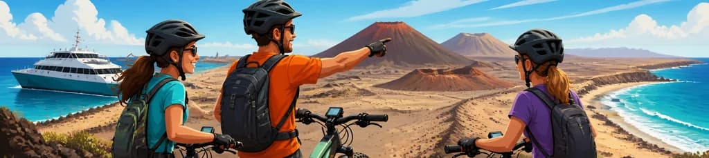 Recorrido avanzado en Fat Bike eléctrica de 5 horas por Fuerteventura con salida desde Lanzarote