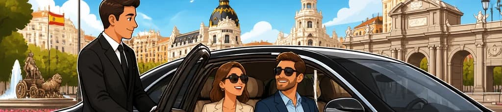 Servicio de coche de lujo con chófer privado en Madrid: opción de medio día