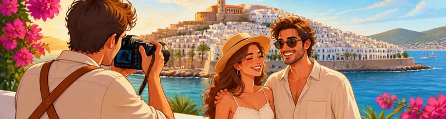 Sesión fotográfica exclusiva de tus vacaciones con un fotógrafo profesional en Ibiza