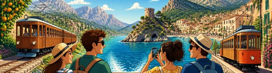 Tour panorámico de un día por Mallorca con paseo en barco y tren antiguo