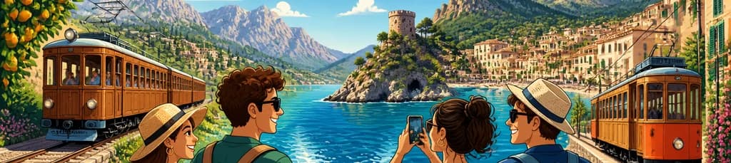 Tour panorámico de un día por Mallorca con paseo en barco y tren antiguo