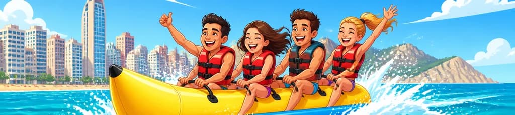 Emocionante paseo en Banana Boat por la costa de Benidorm