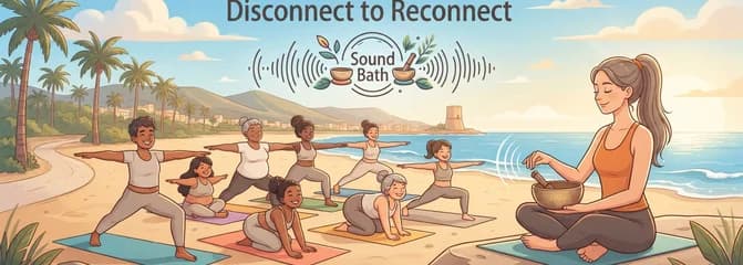 Sesión de Yoga en la Playa: Desconecta para Reconectar (Inglés y Español)