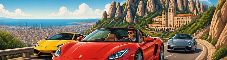 Recorrido de tres horas en superdeportivo desde Barcelona hasta Montserrat
