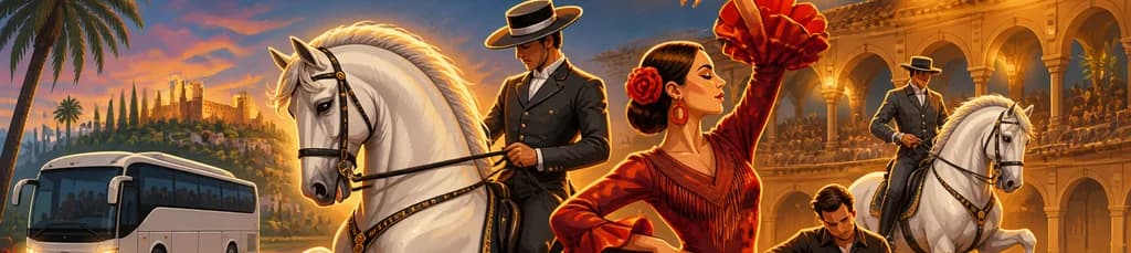 Espectáculo Ecuestre Andaluz y Flamenco con Servicio de Transporte Incluido