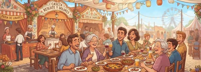 Almuerzo de confraternización en la Feria de Linares