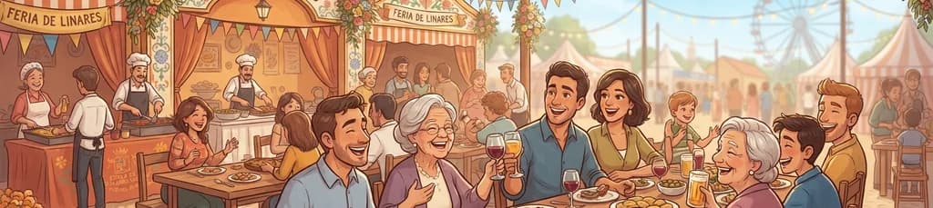 Almuerzo de confraternización en la Feria de Linares