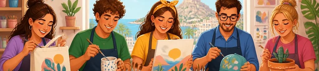 Evento Artístico en Alicante para Grupos con Cinco Opciones Creativas