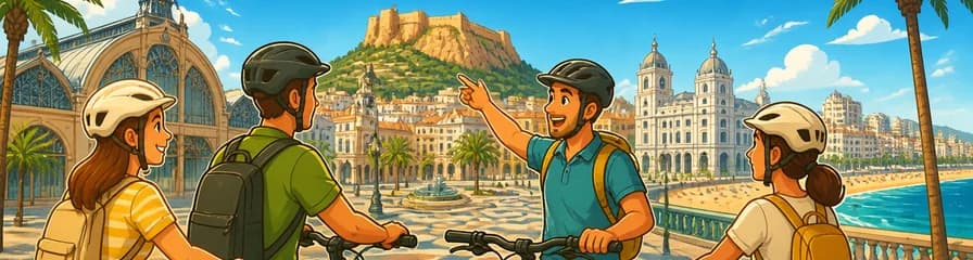 Recorrido ciclista privado por la Playa de San Juan en Alicante